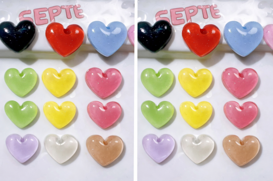 Glitter hartjes (20 stuks) 6 van demagneetshop.nl