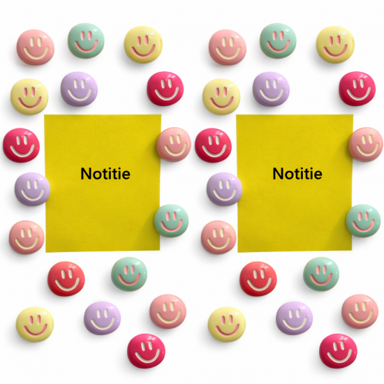 Vrolijke smiley magneten 3 van de magneetshop.nl
