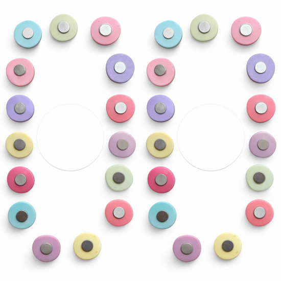 Vrolijke smiley magneten 4 van de magneetshop.nl