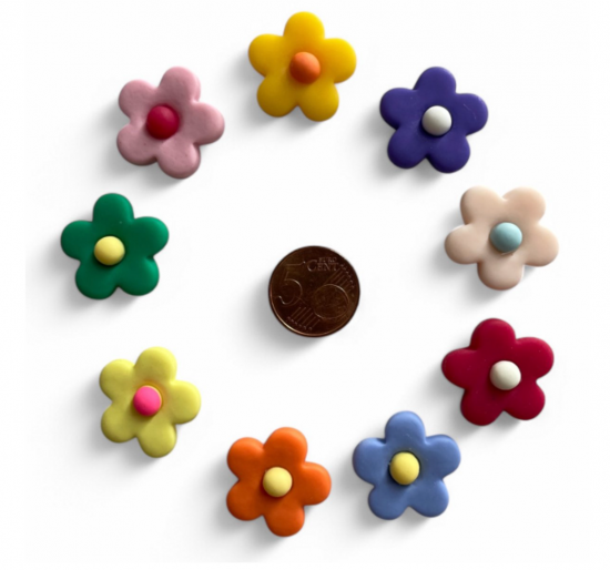 Vrolijke bloem magneten 3 van de magneetshop.nl