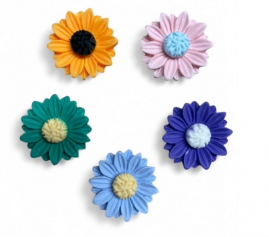 Gekleurde bloem magneten 2 van de magneetshop.nl
