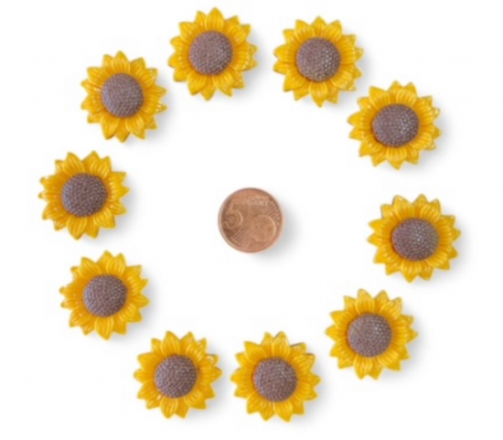 Grote zonnebloem magneten 3 van demagneetshop.nl