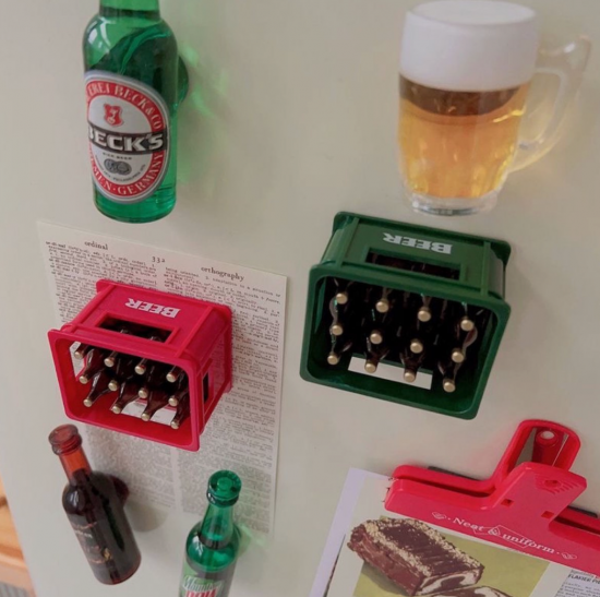 Groene bierfles opener 2 van demagneetshop.nl