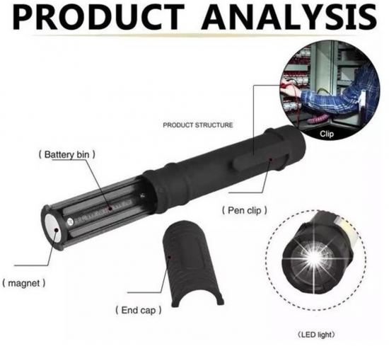 Werklamp Magnetisch Inclusief AAA Batterijen 3 van demagneetshop.nl