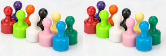 20 stuks Gekleurde Pion Magneet 12mm x 19mm 1 van demagneetshop.nl