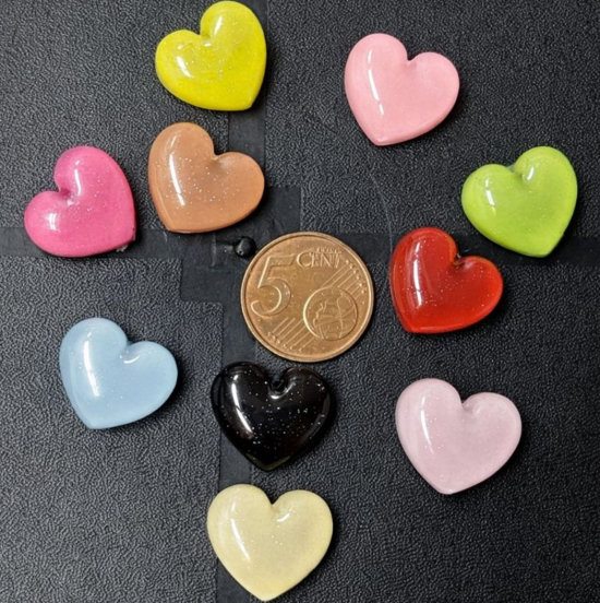 Glitter hartjes (10 stuks) 2 van demagneetshop.nl