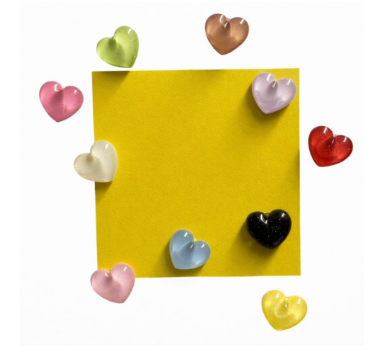 Glitter hartjes (10 stuks) 6 van demagneetshop.nl