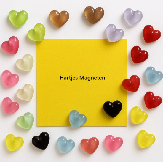 Glitter hartjes (20 stuks) 1 van demagneetshop.nl