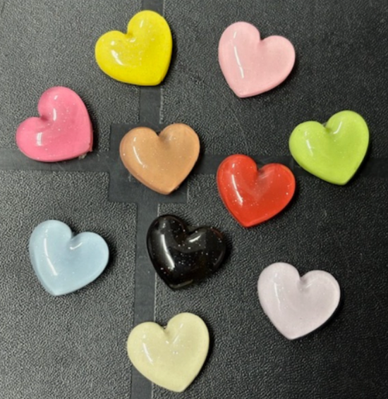 Glitter hartjes (20 stuks) 4 van demagneetshop.nl