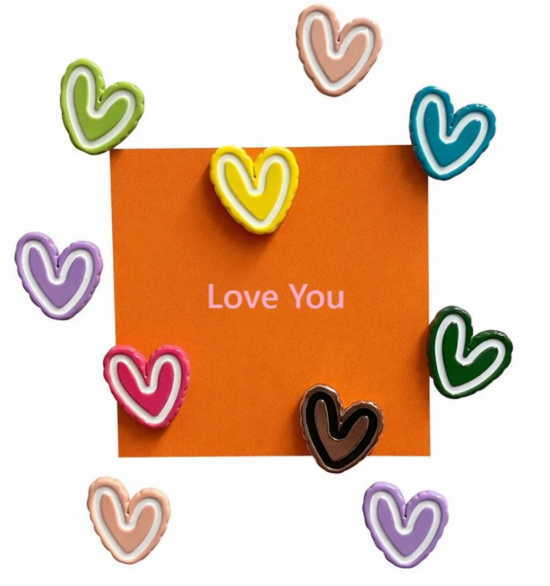 Gekleurde hartjes magneten (20 stuks) 3 van demagneetshop.nl