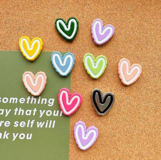 Gekleurde hartjes magneten (20 stuks) 5 van demagneetshop.nl