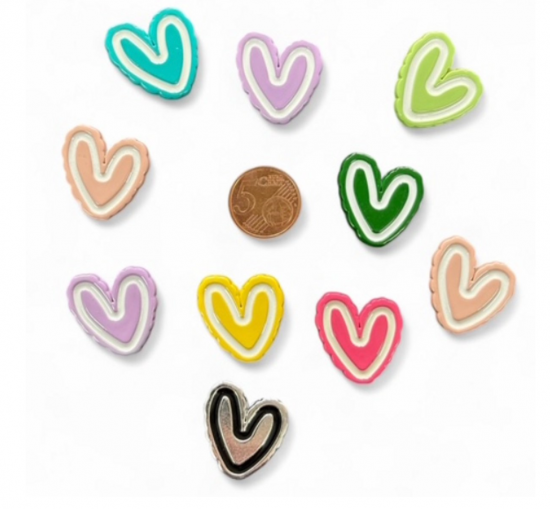 Gekleurde hartjes magneten (20 stuks) 8 van demagneetshop.nl