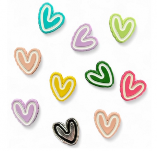 Gekleurde hartjes magneten (10 stuks) 8 van demagneetshop.nl