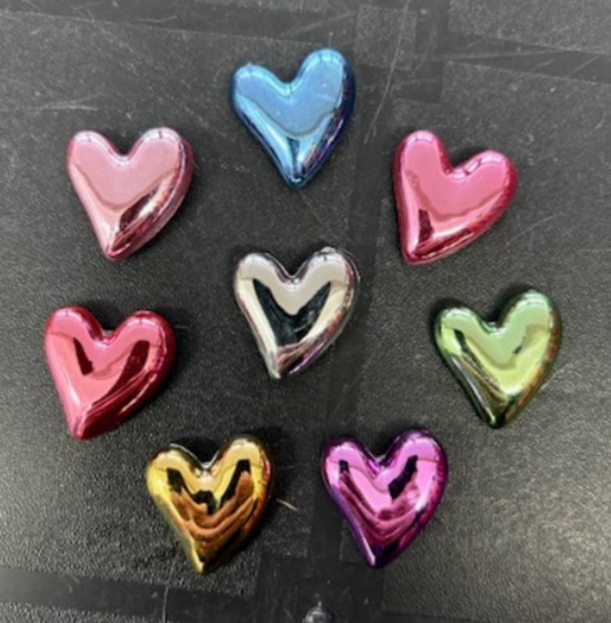 Gekleurde hartjes metallic (16 stuks) 6 van demagneetshop.nl