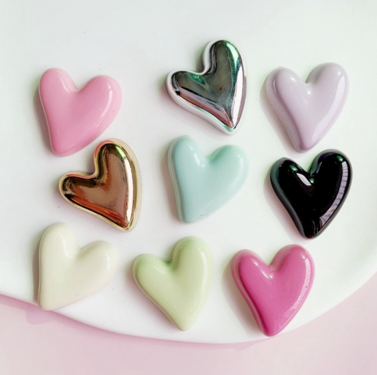 Glimmende hartjes magneten (9 stuks) 2 van demagneetshop.nl