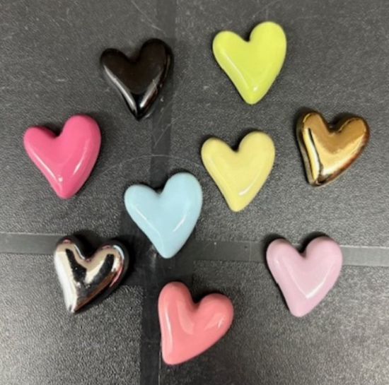 Glimmende hartjes magneten (9 stuks) 5 van demagneetshop.nl