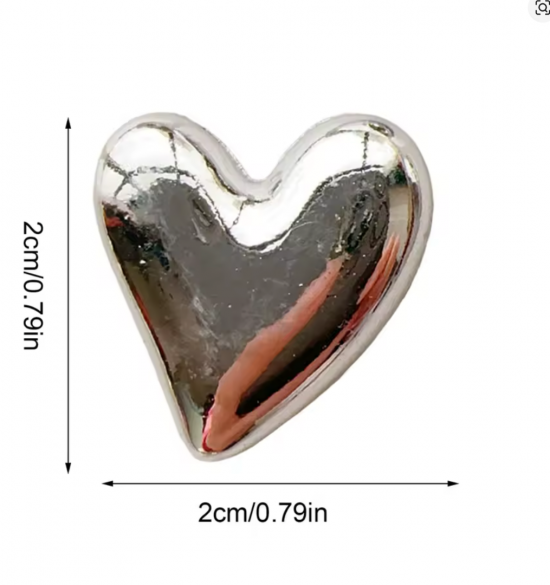 Gouden & Zilveren metallic hartjes (10 stuks) 4 van demagneetshop.nl