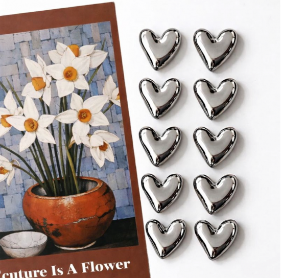 Gouden & Zilveren metallic hartjes (20 stuks) 7 van demagneetshop.nl