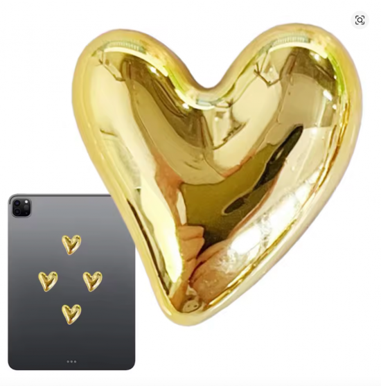 Gouden & Zilveren metallic hartjes (10 stuks) 5 van demagneetshop.nl