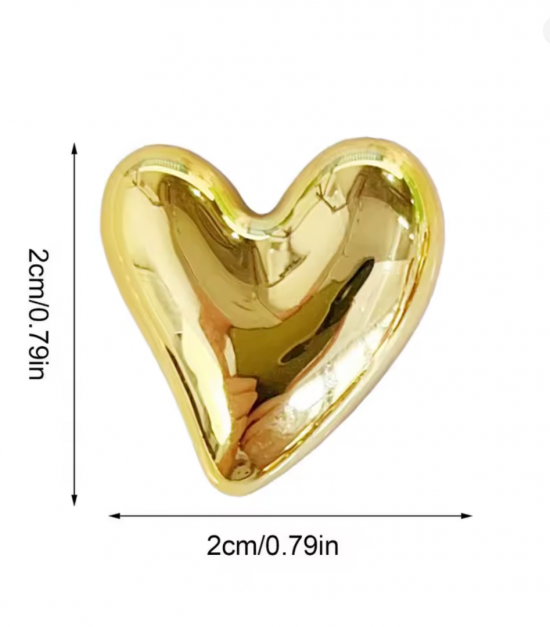 Gouden & Zilveren metallic hartjes (10 stuks) 3 van demagneetshop.nl