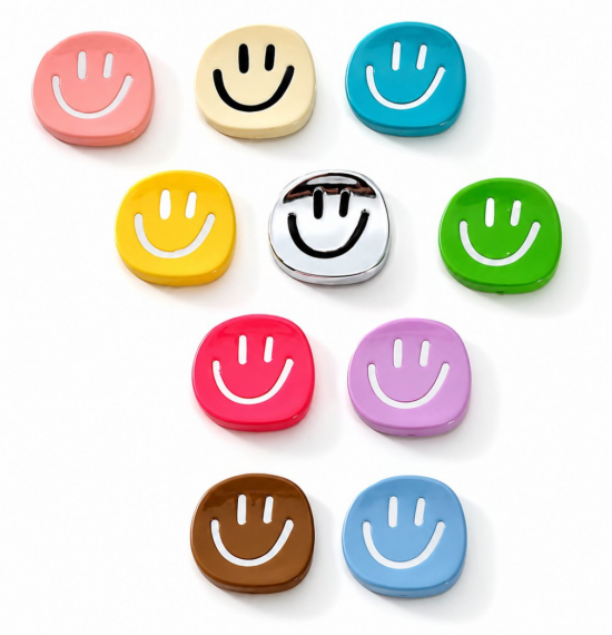 Smiley magneten regenboog (10 stuks) 2 van demagneetshop.nl