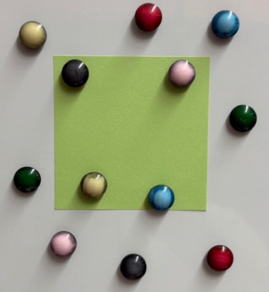 Glimmende kleur magneten rond (12 stuks) 2 van demagneetshop.nl