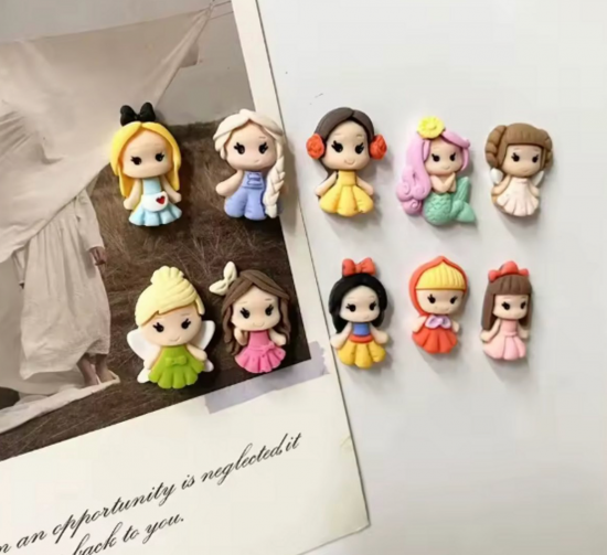 Prinses figuren magneten (10 stuks) 1 van demagneetshop.nl