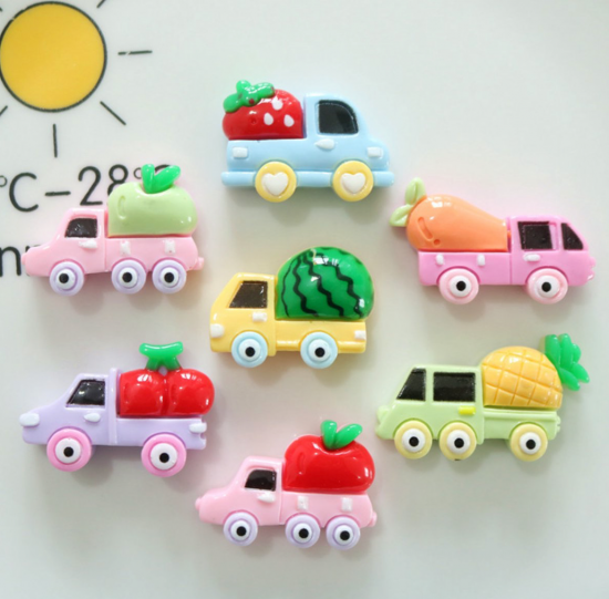 Auto's met fruit magneten (7 stuks) 1 van demagneetshop.nl