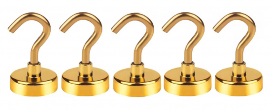 Haakmagneet goud 16mm x 36mm (1 stuks) 2 van demagneetshop.nl