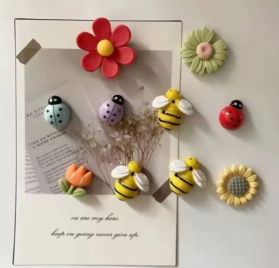 Gemixte bloem magneten (10 stuks) 5 van demagneetshop.nl