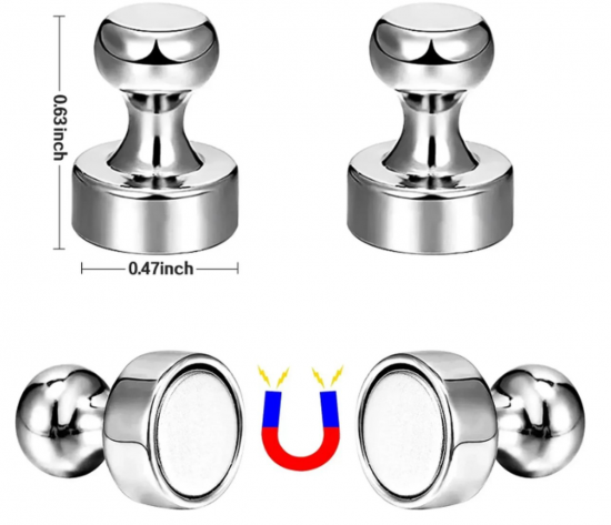 Sterke metalen pion magneten (8 stuks) 2 van demagneetshop.nl