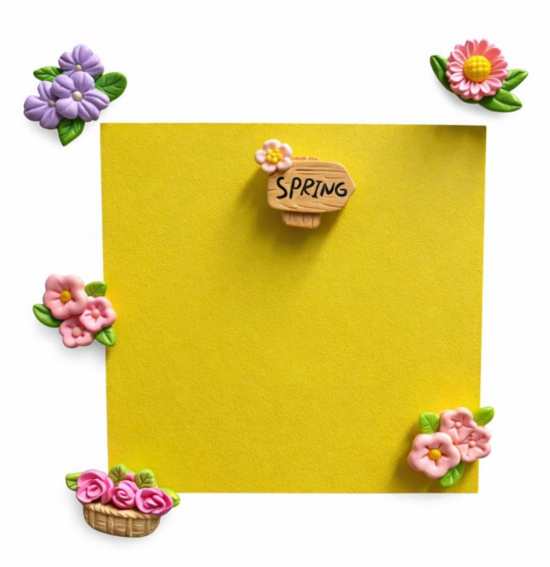 Lente bloem magneten (5 stuks) 1 van demagneetshop.nl