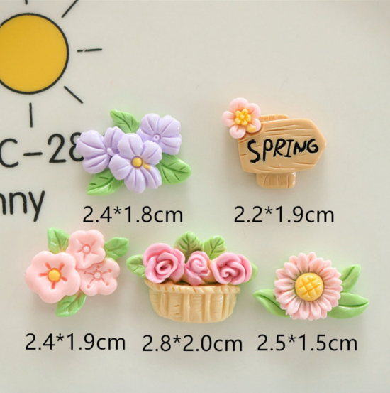 Lente bloem magneten (5 stuks) 2 van demagneetshop.nl