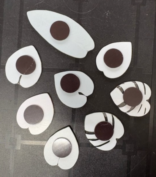 Groene bladeren magneten (8 stuks) 12 van de magneetshop.nl