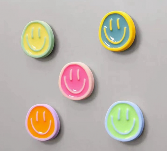 Smiley magneten harde kleuren van de magneetshopnl